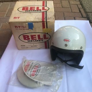Vintage Bell Toptex Rt Helmet W/ Box 1976 With Brochure &
