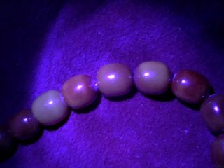 Vintage Antique Cherry Amber Faturan Bakelite Bead Necklace 92 Grams 5