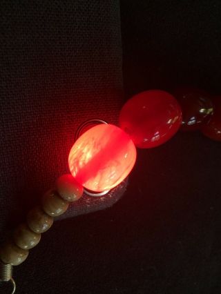 Vintage Antique Cherry Amber Faturan Bakelite Bead Necklace 92 Grams 6