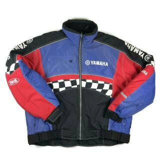 Vintage Mens Yamaha Snow Snowmobile Winter Racing Jacket Size Xl