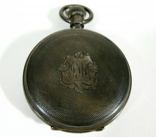 Vintage A.  W.  Co.  Waltham Coin Silver Pocket Watch,  For Repair Or Parts