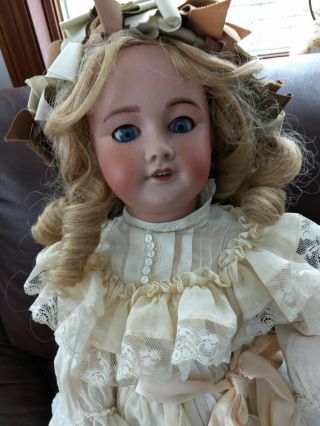 Antique 24 " Jumeau Signed Bebe Doll,  Bisque Depose Sfbj Head,  Compo/wood Body