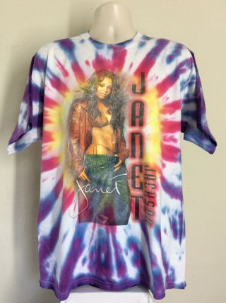 Vtg 2001 Janet Jackson All For You Concert T - Shirt Tie Dye Xl Hip Hop Rap Tee
