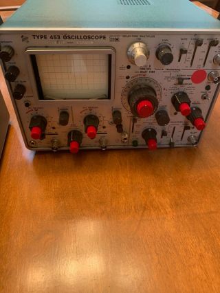 Vintage IBM/Tektronix Type 453 Oscilloscope w/ probes and case 6