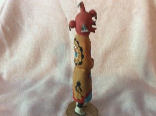 Vintage Authentic Hopi Kachina Doll Koyemsi,  Mudhead Signed By Karen Komalestewa 5