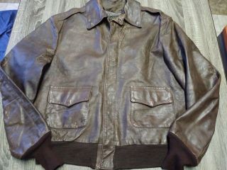 Vtg Willis & Geiger A - 2 Air Force Us Army Jacket 44 Men Bomber 50s 60s Leather