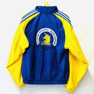 1996 Vintage 100th Anniversary Boston Marathon Jacket Adidas Embroidered Small 8