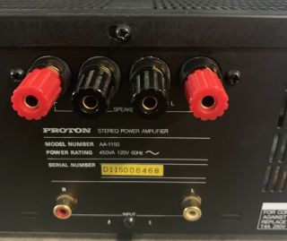 Vintage Proton AA - 1150 Stereo Power Amplifier 7