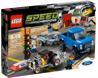 Lego Speed Champions Ford F - 150 Raptor & Ford Model A Hot Rod (75875) Bnib