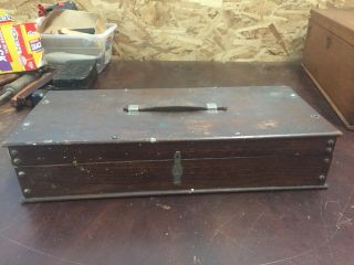 Vintage Surgeons/dental Field Kit Wooden Box Filled W/ Various Medical Tools