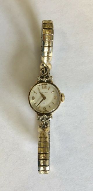 Woman’s Vintage Hamilton 14k Gold Western Electric 35 Years Service Award Watch