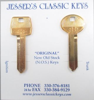 Vintage Nos Lincoln Star Gold Plated Key Set Fits 1966 1967 1968 1969 1970 - 1984
