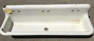 Antique Cast Iron Triple Faucet Sink By American Standard.