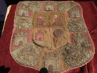 Heraldic Antique Embroidery,  18th Century Or Older.
