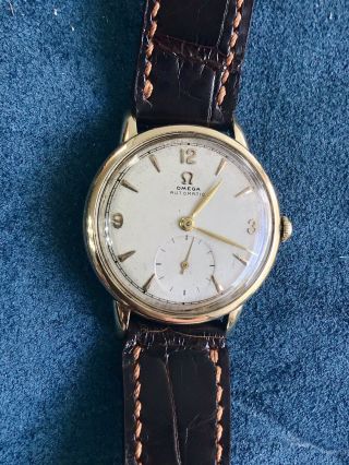 Vintage Omega Automatic Bumper,  14k Solid Gold Watch,  Swiss Made.  Running.