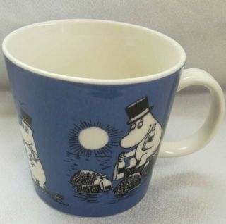 Arabia Moomin Mug Dark Blue Moomin Papa 1996 - 1999 Rare Discontinued Product F/s