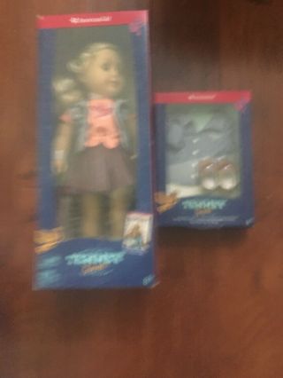 American Girl 18 " Tenney Grant Doll & Book,  Tenney Outfit Box Wear