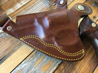 Vintage Jay Pee Brown Leather Adjustable Shoulder Holster For S&W K Frame 3