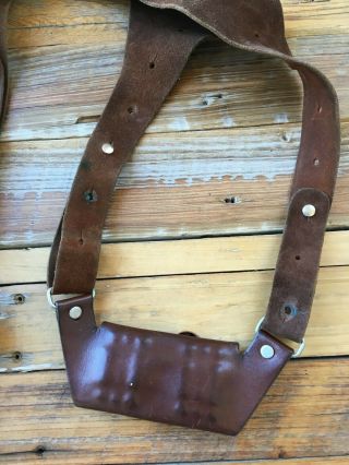 Vintage Jay Pee Brown Leather Adjustable Shoulder Holster For S&W K Frame 7
