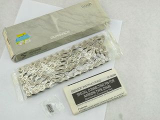 Shimano Dura Ace 9 Speed Chain Vintage Racing Bicycle 7700 112l Xtr Nos
