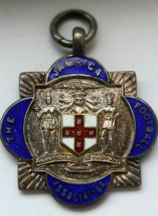 Vintage Jamaica Football Association Medal Silver Medal - (jko 34 - 35) Fattorini