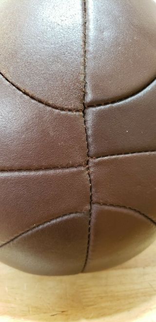 Vintage Rawlings 308 brown Leather Medicine Ball 8 lbs 3.  4 oz 4