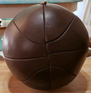 Vintage Rawlings 308 brown Leather Medicine Ball 8 lbs 3.  4 oz 5