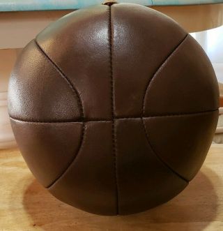 Vintage Rawlings 308 brown Leather Medicine Ball 8 lbs 3.  4 oz 6