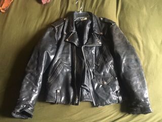 Vintage Schott Black Leather Jacket (punk,  Vintage) Marlon Brando Perfecto