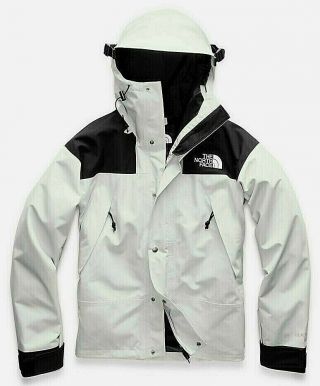 The North Face 1990 Mountain Jacket Gtx Gore Tex L Tin Grey Vintage White Orange