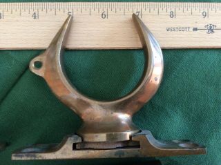 Vintage Antique Brass Nautical Marine Oar Locks and Boat Puller / Pusher 7