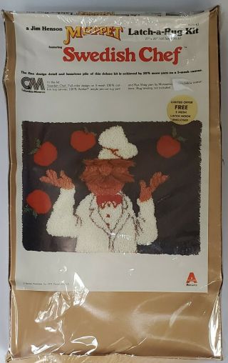 Vintage 1979 Muppet Show Muppets Swedish Chef Latch - A - Rug Kit Rare