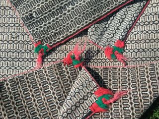 Vintage Navajo Handspun Wool,  Twill Weave Double Saddle Blanket Circa 1930 - 1950