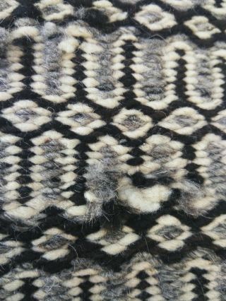 Vintage Navajo Handspun Wool,  Twill Weave Double Saddle Blanket Circa 1930 - 1950 6