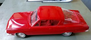 Rare VINTAGE 1966 Plymouth Barracuda Dealer Promo Model Car Red 1:25 Scale 2