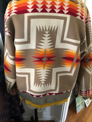 Pendleton Blanket Western Vintage Wool Mens Jacket Aztec Native Indian Large 2