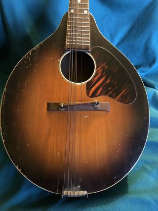 Vtg 30’s Kalamazoo By Gibson KM - 11 Mandolin Sunburst For Repair 3