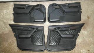 Bmw E34 Sedan/touring Black Leather Lux Facelift Oem Door Panels 4x / Rare Kit