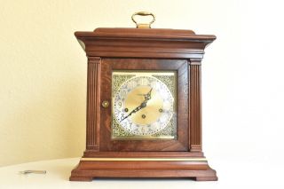 Vintage Howard Miller Mantel Clock Triple Chime 8 Day Key Wind 354 523 Germany