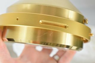 Vtg Matthew Norman Swiss Quartz Like Marine Chronometer Clock In Wooden Box Gold 4