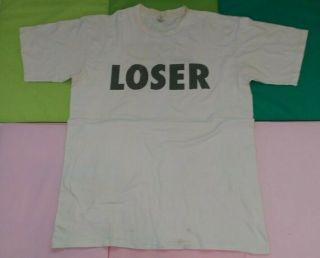 True Vintage 90s Loser Sub Pop Tee Shirt Size Xl Oatmeal White Cobain Nirvana T