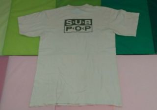 True Vintage 90s LOSER Sub Pop Tee Shirt Size XL Oatmeal White Cobain Nirvana T 3