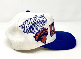 Autographed Vintage 90s Sports Specialties NBA NY Knicks Shadow Snapback Hat Cap 4