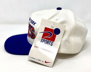 Autographed Vintage 90s Sports Specialties NBA NY Knicks Shadow Snapback Hat Cap 8