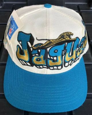 Nwt Vintage 90s Jacksonville Jaguars Drew Pearson Graffiti Snapback Hat Cap Nfl