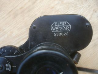 Rare Vintage E.  Leitz & Wetzlar 8 x 60 Field Binoculars w/ Orig.  Case & Strap 7