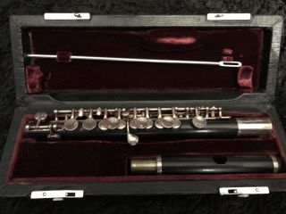 Gemeinhardt Vintage Silver And Wood Piccolo 4wssk With Case