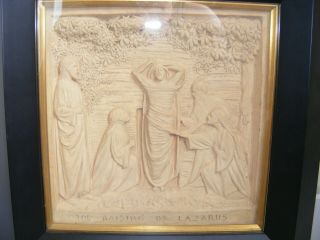 Rare George Tinworth Doulton Lambeth Relief Terracotta Plaque Raising of Lazarus 2