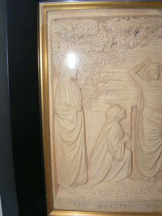 Rare George Tinworth Doulton Lambeth Relief Terracotta Plaque Raising of Lazarus 3
