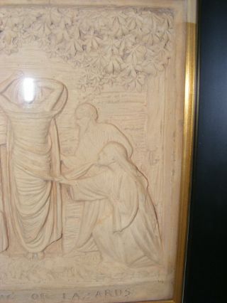 Rare George Tinworth Doulton Lambeth Relief Terracotta Plaque Raising of Lazarus 5